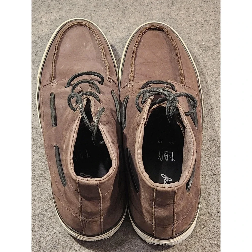 Converse Jack Purcell Shoes Mens Size 8.5 Brown Leather Boat Chukka Lined Casual